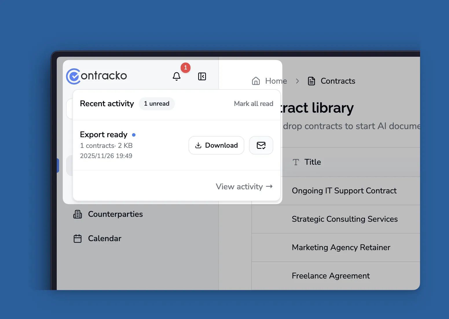 Contracko Feature