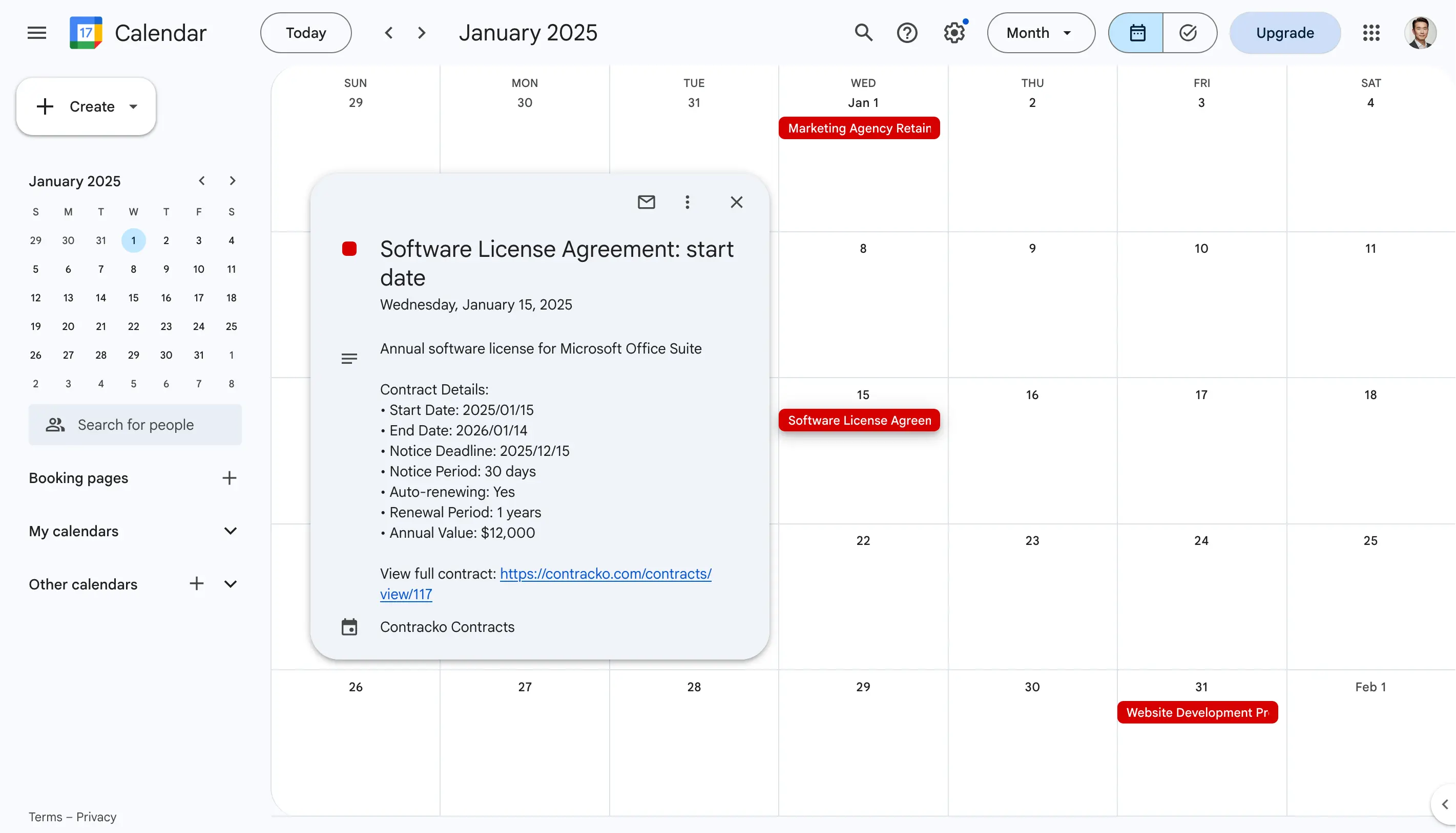 Sync with your calendar
