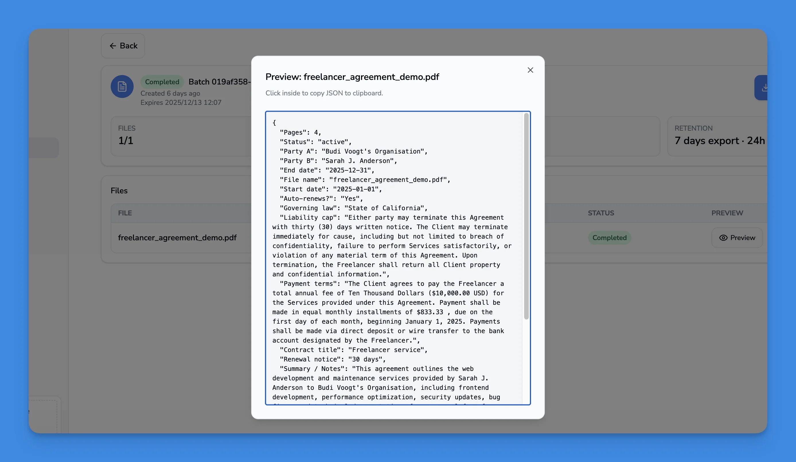 Contracko Feature