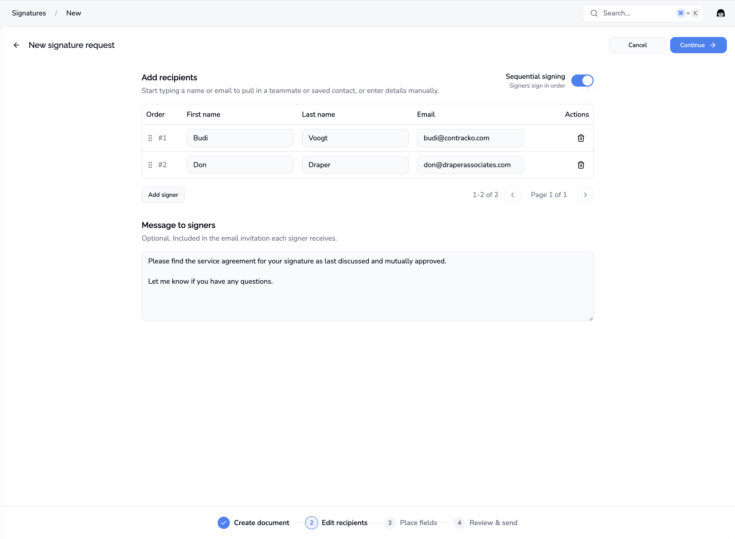 Contracko Feature