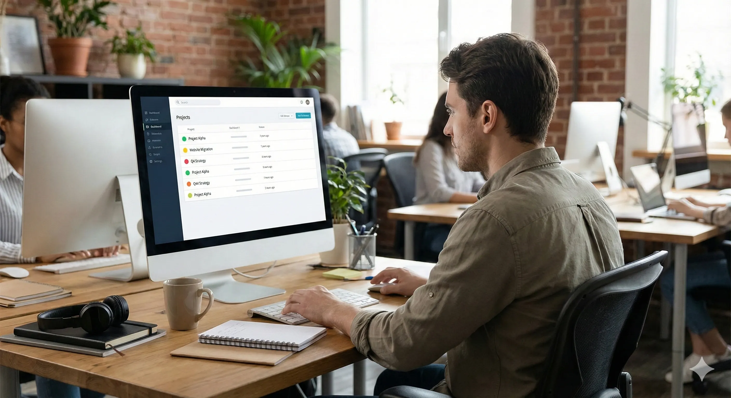 Operations manager viewing contract dashboard