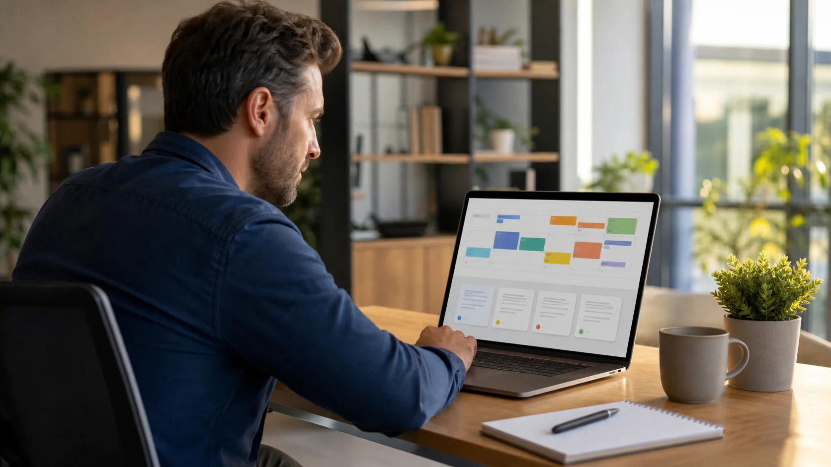 Manager franchiseoperaties die een dashboard voor contractverlenging over meerdere vestigingen bekijkt