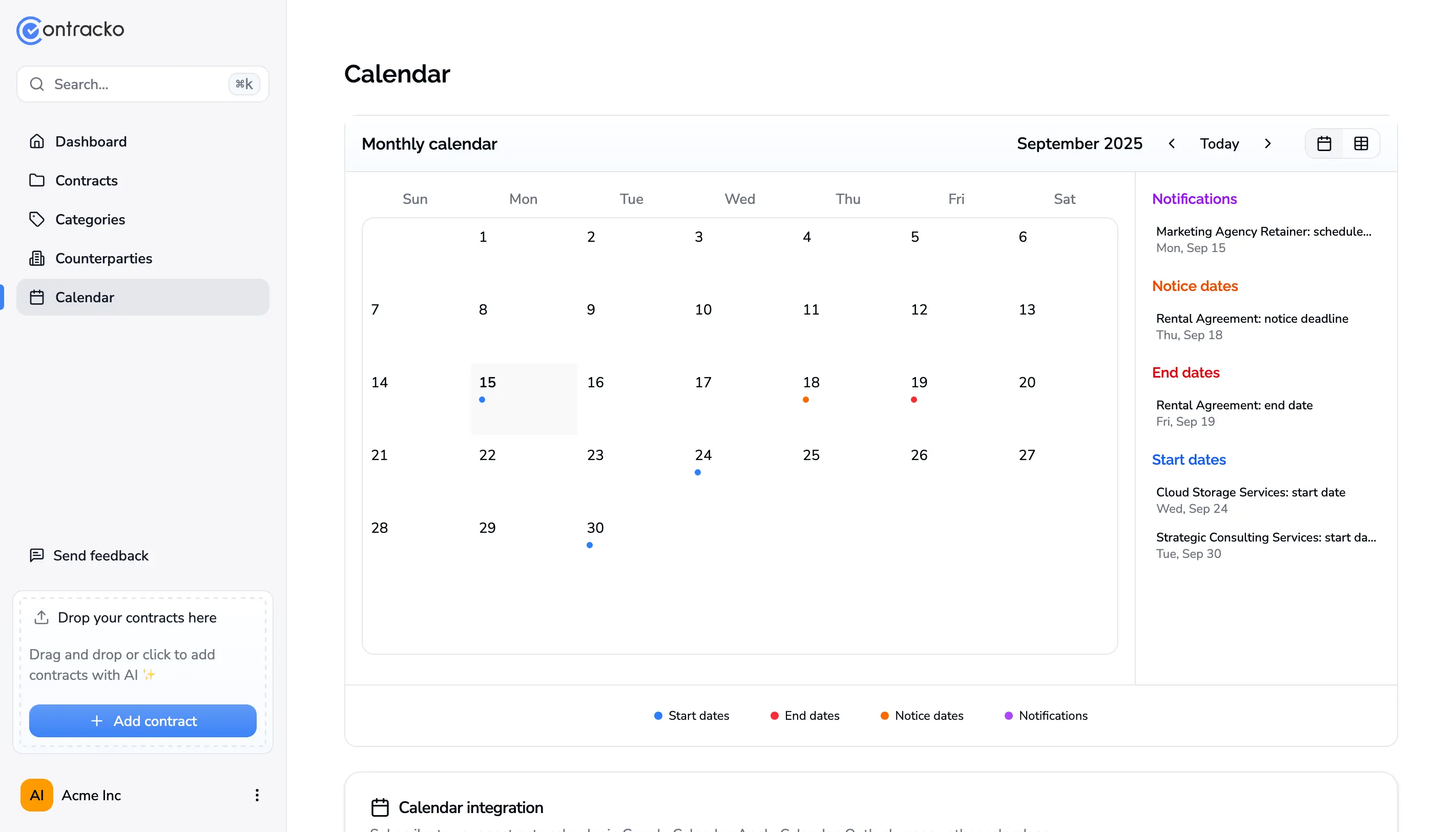 Dashboard screenshot